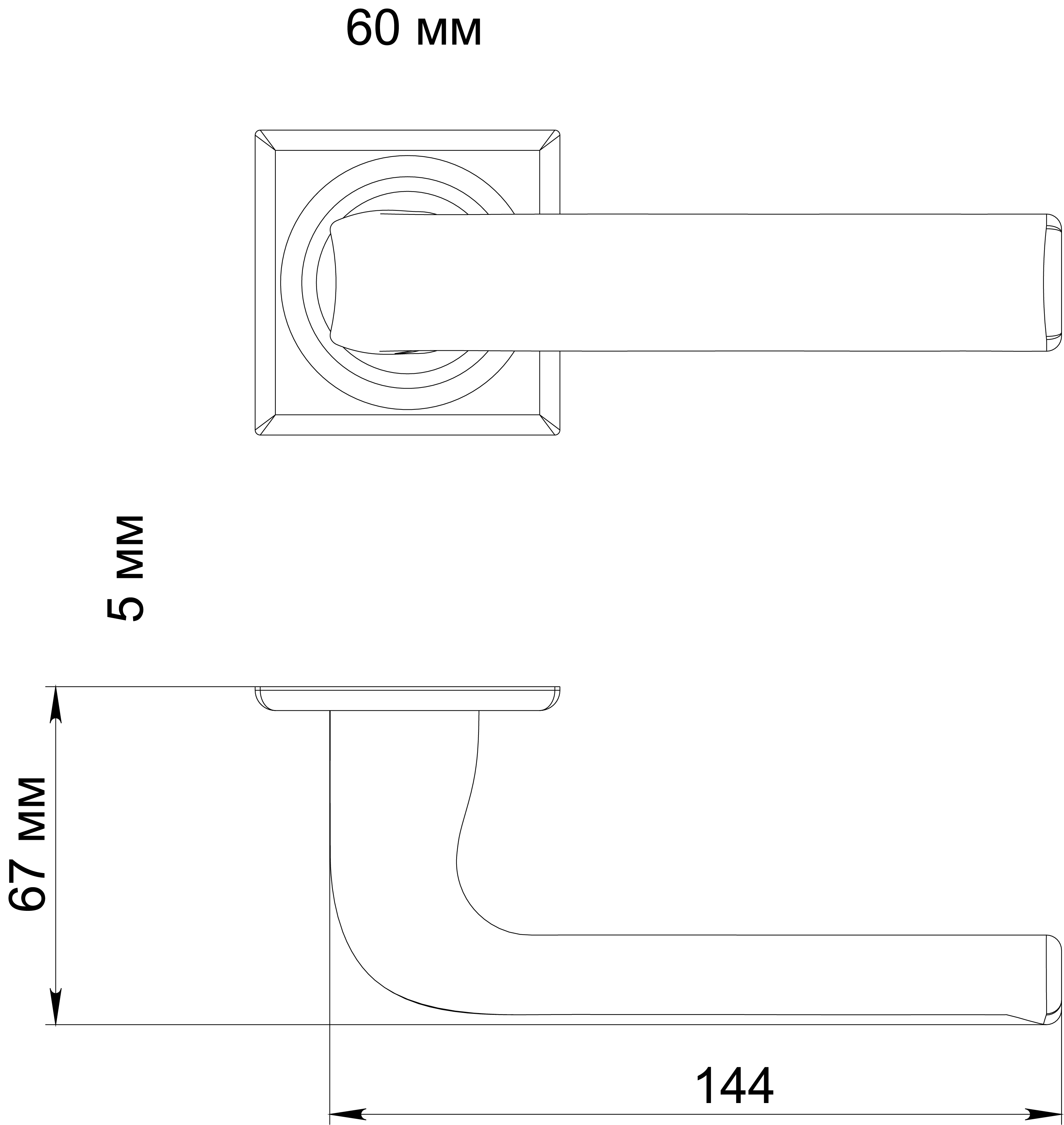 Ручка дверная THE BUS STATION S7 WF на квадратной розетке, цвет Зимняя стужа/Winter Frost фото фурнитура Оренбург