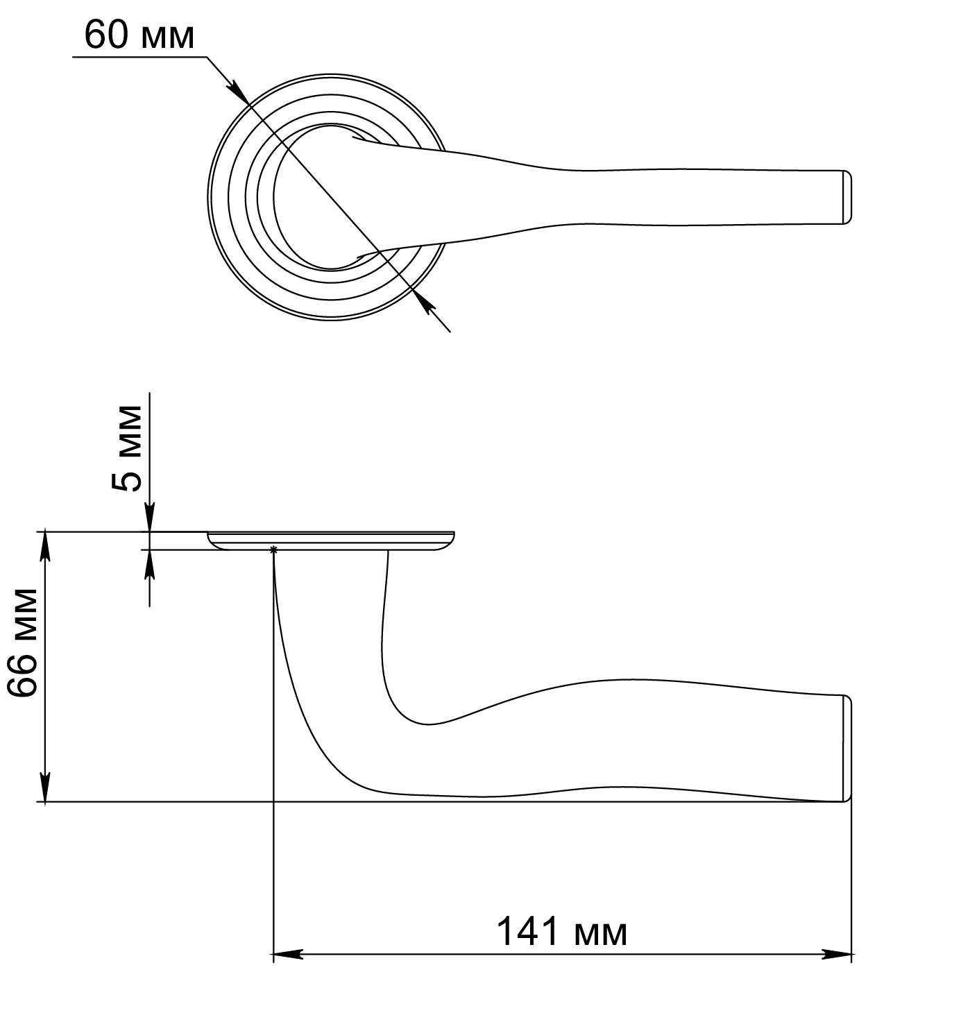 Ручка дверная LVB R7 AH на круглой розетке, цвет Осенний мёд/Autumn Honey фото фурнитура Оренбург