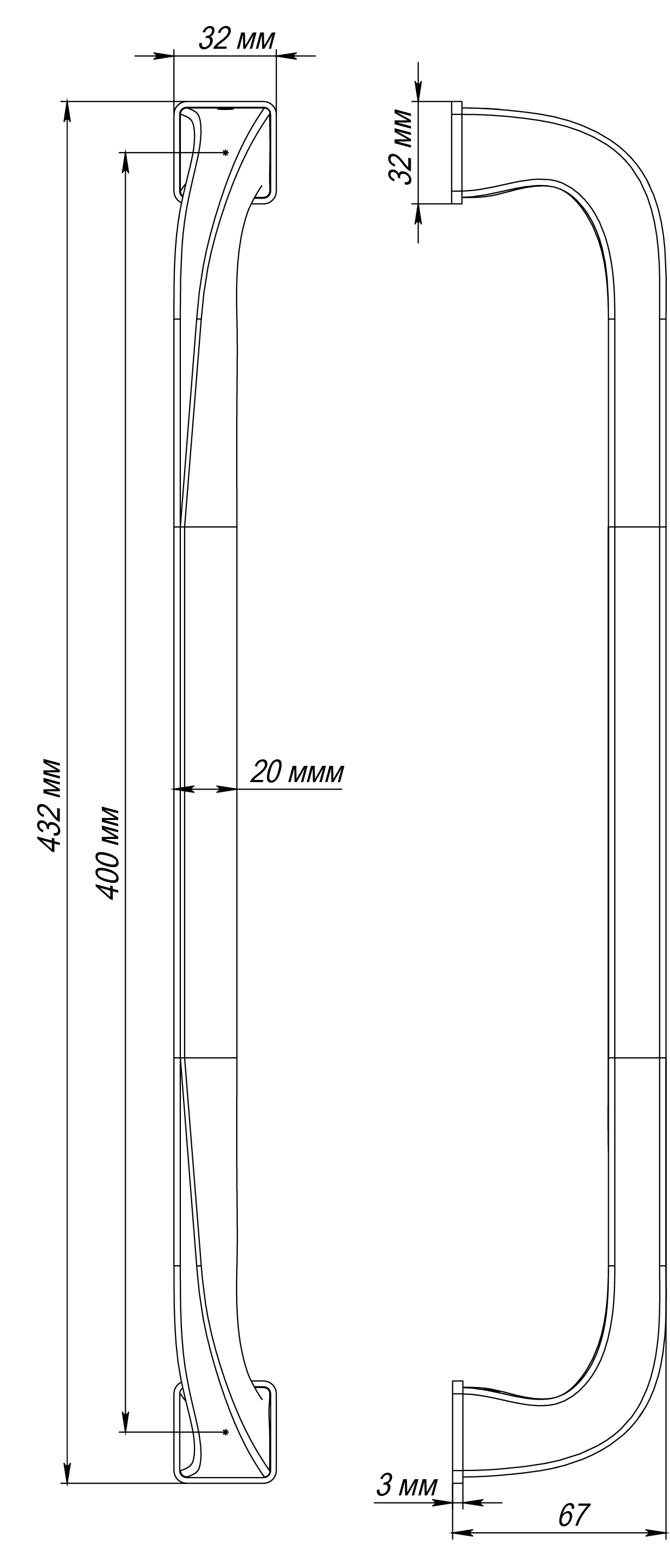 Ручка-скоба WD CONCERT HALL PH SST, цвет Летняя гроза/Summer Storm фотомореллиОренбург