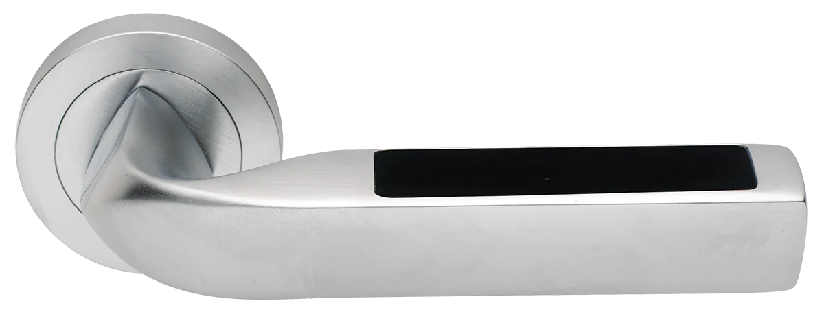 MATRIX-2 R2 CSA/NERO, ручка дверная, цвет -  матовый хром/черный фото купить Оренбург