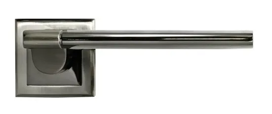 AGBAR, ручка дверная MH-21 SN/BN-S, на квадратной накладке, цвет - бел. никель/черн. никель фото купить в Оренбурге