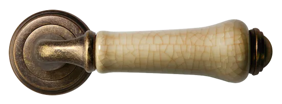 UMBERTO, ручка дверная MH-41-CLASSIC OMB/CH, цвет-старая мат.бронза/шампань фото купить в Оренбурге