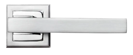PIQUADRO, ручка дверная MH-37 SC/CP-S, на квадратной накладке, цвет - мат.хром/хром фото купить в Оренбурге