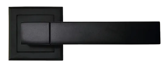 FUKOKU, ручка дверная на квадратной накладке MH-28 BL-S, цвет - черный фото купить в Оренбурге