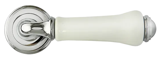 UMBERTO, ручка дверная MH-41-CLASSIC PC/W, цвет- хром/белый фото купить в Оренбурге