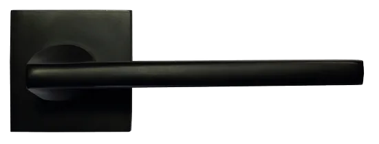 KAFFEE, ручка дверная на квадратной накладке MH-50-S6 BL, цвет - черный фото купить в Оренбурге