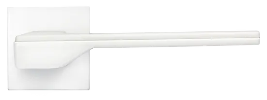 PIERRES, ручка дверная на квадратной накладке MH-49-S6 W, цвет - белый фото купить в Оренбурге