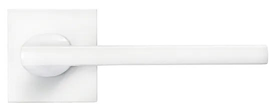 KAFFEE, ручка дверная на квадратной накладке MH-50-S6 W, цвет - белый фото купить в Оренбурге