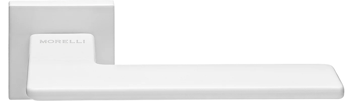 PLATEAU, ручка дверная на квадратной накладке MH-51-S6 W, цвет - белый фото купить Оренбург