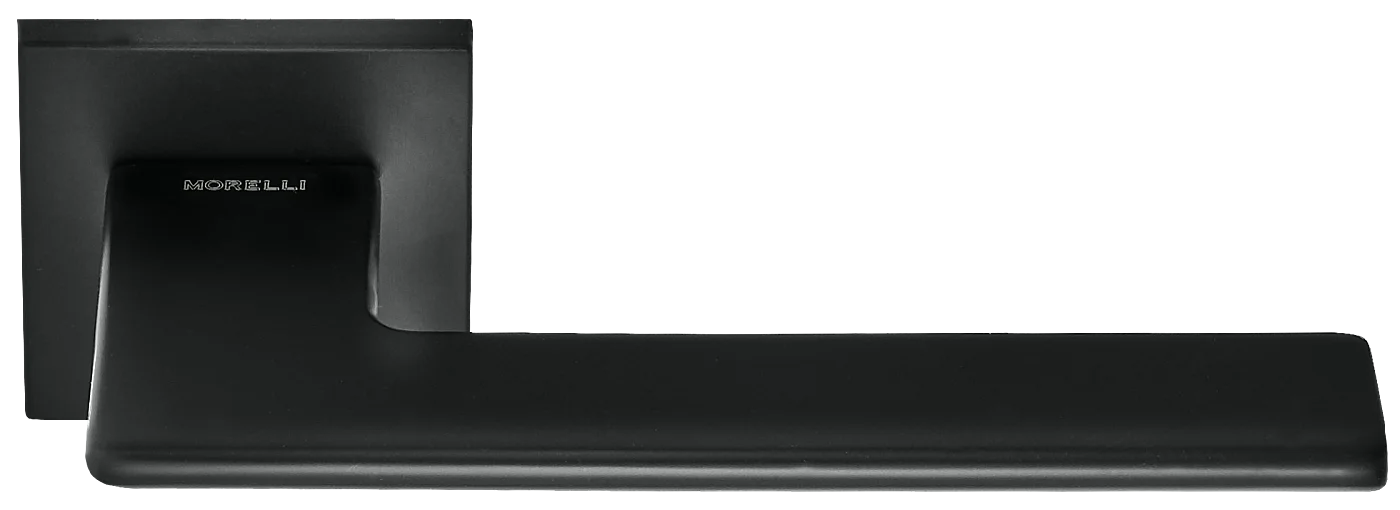PLATEAU, ручка дверная на квадратной накладке MH-51-S6 BL, цвет - черный фото купить Оренбург
