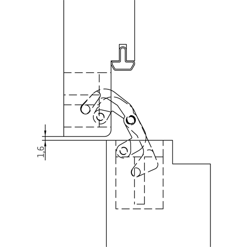 HH-19 B, скрытая петля, цвет - черный фотомореллиОренбург