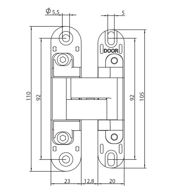 HH-19 B, скрытая петля, цвет - черный фото купить в Оренбурге