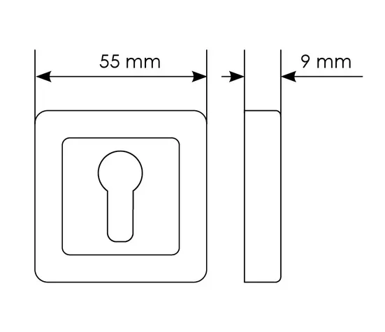 Накладка MH-KH-S55 GR/PC на ключевой цилиндр, цвет графит/хром фото купить в Оренбурге