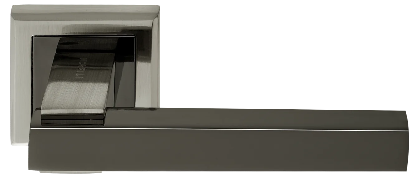PIQUADRO, ручка дверная MH-37 SN/BN-S, на квадратной накладке, цвет - бел. никель/черн. никель фото купить Оренбург
