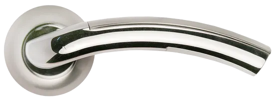 ПАЛАЦЦО, ручка дверная MH-02 SN/CP, цвет - бел. никель/хром фото купить в Оренбурге