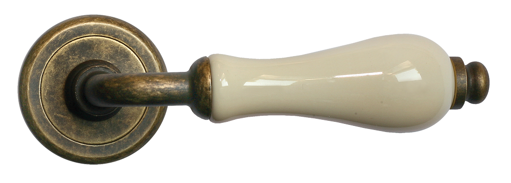 CERAMICA, ручка дверная CC-3 OBA/CHAMP, цвет - античная бронза/шампань фото купить в Оренбурге