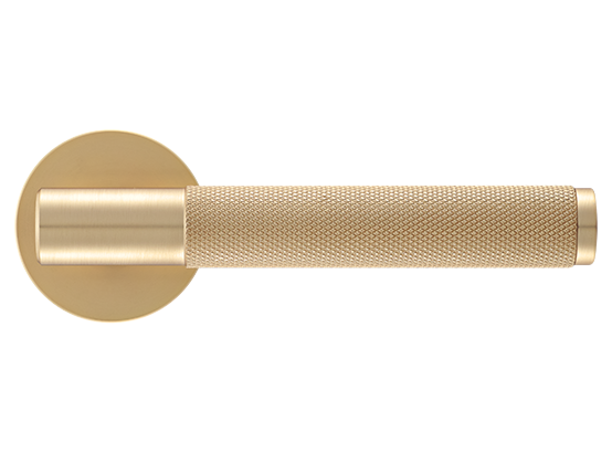 Ручка дверная "AZRIELI" на круглой розетке 6 мм, MH-57-R6T MSG, цвет - мат. сатинированное золото фото купить в Оренбурге