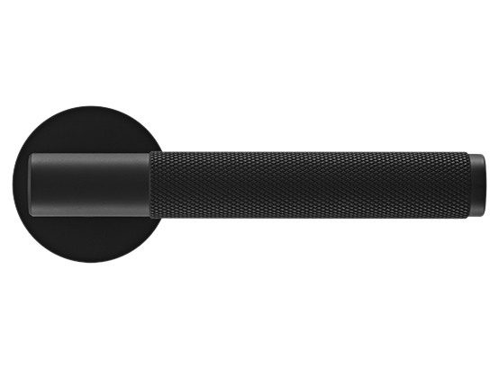 Ручка дверная "AZRIELI" на круглой розетке 6 мм, MH-57-R6T BL, цвет - чёрный фото купить в Оренбурге