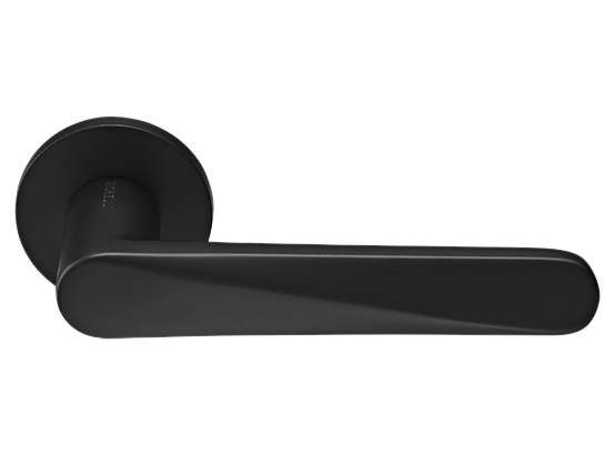CAYAN - ручка дверная  на круглой розетке 6 мм, MH-58-R6 BL,  цвет - чёрный фото купить Оренбург