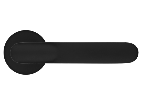 GARAK  ручка дверная на круглой розетке 6 мм, MH-59-R6 BL, цвет - чёрный фото купить в Оренбурге