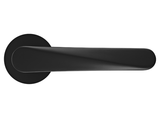 CAYAN - ручка дверная  на круглой розетке 6 мм, MH-58-R6 BL,  цвет - чёрный фото купить в Оренбурге